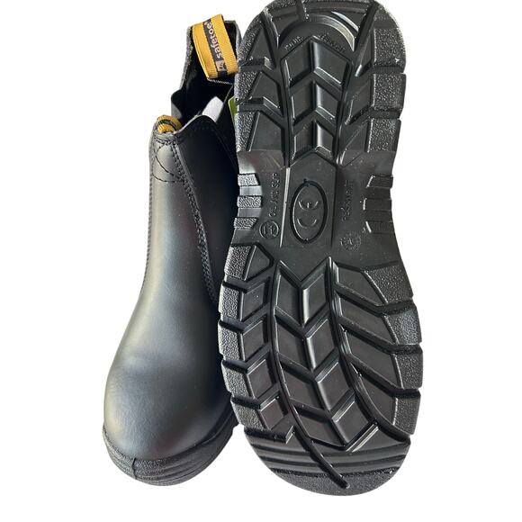 Safetoe Men's Steel Toe Chelsea Work Boots Brown Slip-On Water Resistant - Picture 7 of 8